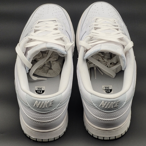 Nike Dunk Low Retro White Pure Platinum Men's Size 11.5 - Gently Used, Like New - Picture 11 of 16